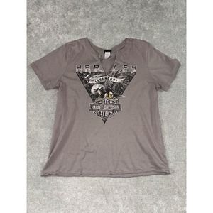 harley davidson v neck women‎ medium shirt Myrtle Beach